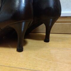 本革ダークブラウン22cm ロングブーツの画像