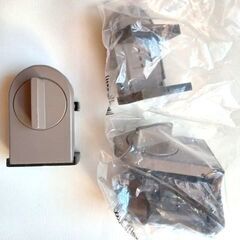 未使用 サッシ窓ロック ストッパー 4個セット 防犯 補助錠 ブラウンの画像