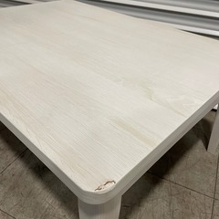 こたつ テーブル 木目調 ホワイトの画像