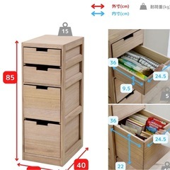 ほほ新品 収納 キャスター付き棚 
の画像