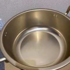 36センチ！古い鍋です　昭和レトロ　アルミ鍋　アルマイトの画像