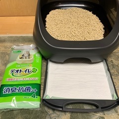 12    ユニチャーム　デオトイレ　1ヶ月セット付き　猫トイレ　の画像