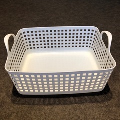 ランドリーバスケット スカンジナビア バスバスケット SCB-7 （ 洗濯かご 脱衣かご ランドリーボックス ミニバスケット 洗濯 スタッキング ランドリーラック 洗濯物入れ 洗濯カゴ 脱衣カゴ 収納 持ち手付き 角型 浅型 日本製 ） 様々な場所で活躍する便利なバスケットの画像