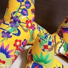 沖縄 紅型柄テトラ★イエローカラー の画像