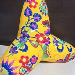 沖縄 紅型柄テトラ★イエローカラー の画像