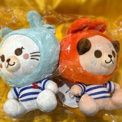 【新品】ぬいぐるみ 2個セットで「うパくん」「さラちゃん」の画像