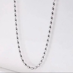 新品　ライスチェーンネックレス　シルバーの画像