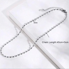 新品　ライスチェーンネックレス　シルバーの画像