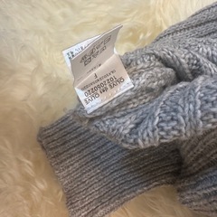 OLIVE des OLIVE 肩あきリボンリブプルオーバー グレーの画像