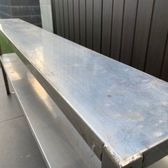 中古品 上棚（2段）1500×200×650 SUS304 ステンレス棚 厨房機器 調理機器 業務用 ベタ棚 収納棚 収納用品 飲食店 作業台　引き取りの画像