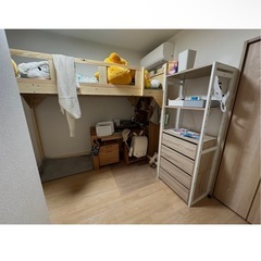 ロフトベッド 高さ170木製の画像