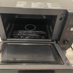 山善 オーブンレンジ PPRK-F250TSV-BK（24年製）オーブンレンジ ブラック　電子レンジ／オーブン／グリル機能つきの画像