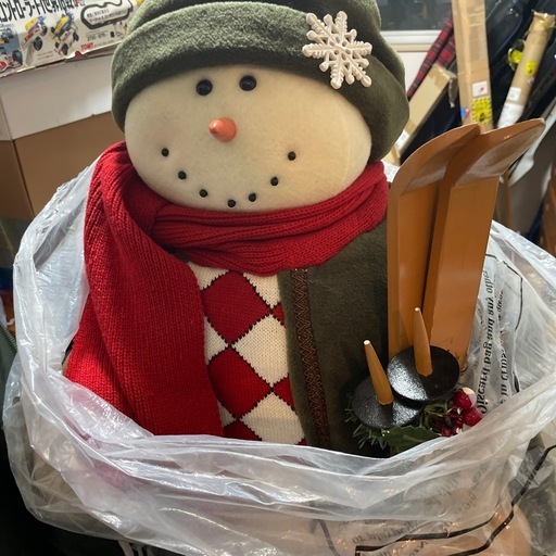 スノーマン雪だるまぬいぐるみ