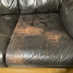 2人掛けレザーソファー【難あり】の画像