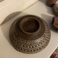 こげ茶の暖かみ　☆☆　三島　中鉢　17ｘ高さ7ｃｍ　☆☆　美品の画像