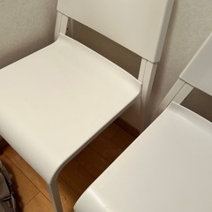 IKEA チェア　2脚　ホワイトの画像