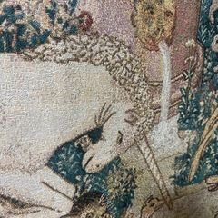 「Hunt of the Unicorn モチーフ 大型タペストリー 138×138cm ジャカード風 壁掛け ハリーポッター風インテリア」の画像