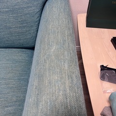 2人掛け布張りソファの画像