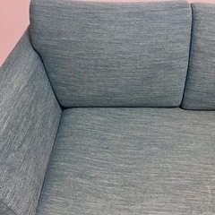 2人掛け布張りソファの画像