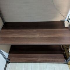 オープンシェルフ　4段　木目調の画像