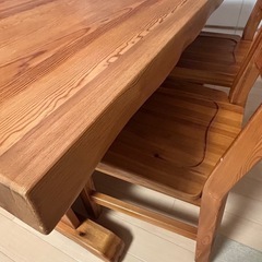 ダイニングテーブルと椅子の4点セットの画像