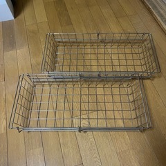 ニトリ　ワイヤーバスケット　ワイド浅型　2つセットの画像