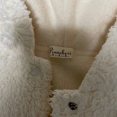 白　もこもこ　ポンチョの画像