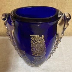 コバルトブルーのガラス花瓶を格安でお譲りしますの画像