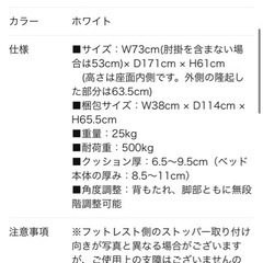 フェイシャルエステベッド（手動リクライニング付き）の画像