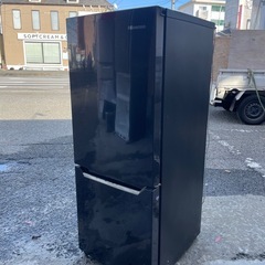 北九州市内配送無料　保証付き HR-D15AB 冷蔵庫 パールブラック [150L /2ドア /右開きタイプ] の画像