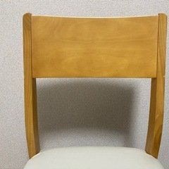 ダイニングチェア 2脚セット 木製 シンプルデザインの画像