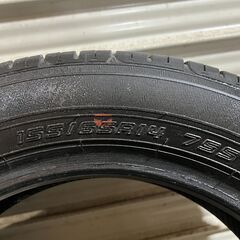 売り切り　155 65 R14 75S ダンロップ エナセーブEC203 サマータイヤ　夏タイヤ　2016年製造　7部山　DUNLOPの画像