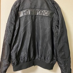 Harley-Davidson ブラックナイロンジャケット　MA-1 L相当の画像