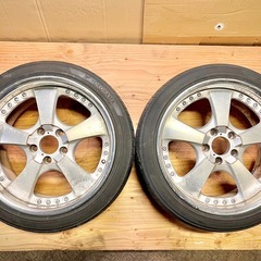 希少 WORK EUROLINE LS ワークユーロライン 18インチ 深リム 当時物 YOKOHAMAタイヤ付き　の画像