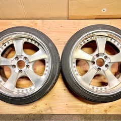 希少 WORK EUROLINE LS ワークユーロライン 18インチ 深リム 当時物 YOKOHAMAタイヤ付き　の画像