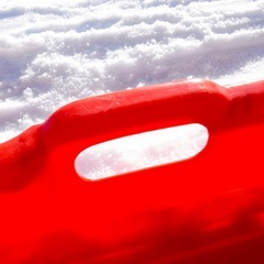 【引渡し12/14まで】伸和 子供用そり スノーボード（赤）の画像