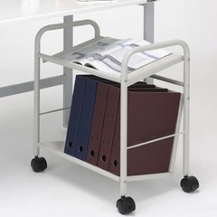 ナカバヤシ ファイルワゴン ホワイトグレーの画像