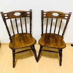 【希少】柏木工 ダイニングチェア 2脚 ヴィンテージ 飛騨 オールドの画像