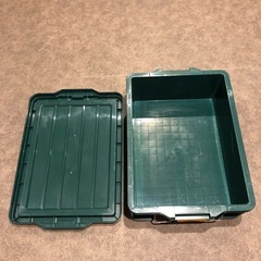 STボックス　バックル式 グリーン色 容量23L  外寸(幅×奥行×高さ)379×545×178mm の画像