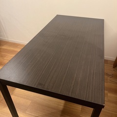 テーブル作業台 会議用テーブル ミーティング パソコンデスク在宅勤務机頑丈家具 組み立て簡単 (ダークブラウン, 幅150×奥行75×高さ72cm)の画像