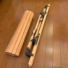 【美品】AND・DECO ロールテーブル／ウッド／折りたたみ・収納バッグ付き（中川区八熊）の画像