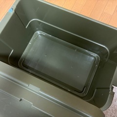 リス(RISU) 収納ボックス トランクカーゴ 50L グリーン 日本製 TC-50S コンテナ ボックス スタッキング 屋外収納 キャンプ 防水の画像