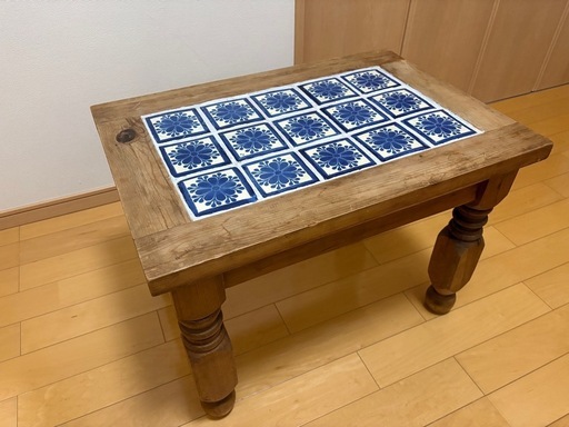 メキシコ製タイルトップ センターテーブル／ローテーブル メキシコ製タイルトップ センターテーブル／ローテーブル