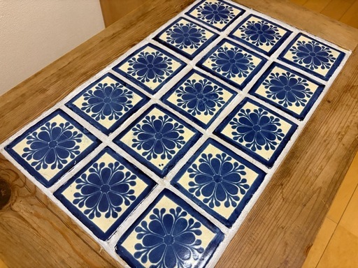 メキシコ製タイルトップ センターテーブル／ローテーブル メキシコ製タイルトップ センターテーブル／ローテーブル