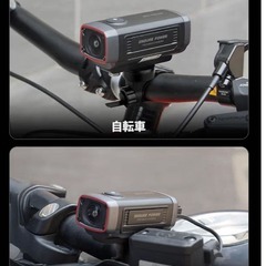 バイク⭐️ドライブレコーダー 200万画素 自転車両用 スマホ連携 充電式の画像