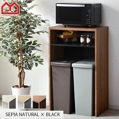 ゴミ箱上収納 幅60 レンジ台 ゴミ箱上ラック の画像