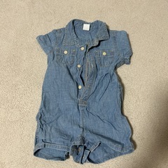 【GAP＆BABYDOLL】子ども服 デニムロンパース3点セットの画像