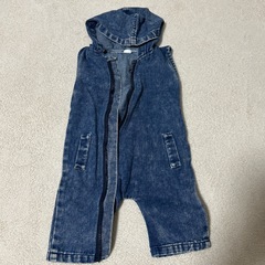 【GAP＆BABYDOLL】子ども服 デニムロンパース3点セットの画像