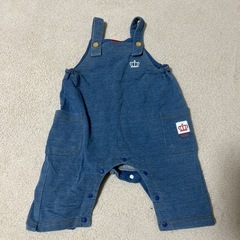 【GAP＆BABYDOLL】子ども服 デニムロンパース3点セットの画像