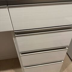 【2025年3月購入/美品】ニトリ キッチンボード リガーレ（幅100cm/ホワイト/スリムタイプ）定価約12万円の画像